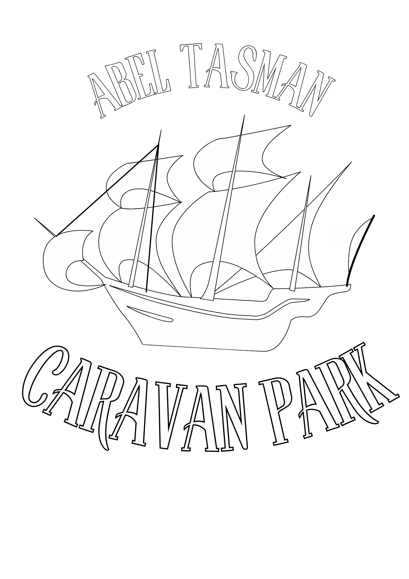 This is the logo for the Abel Tasman Caravan Park in Devonport Tasmania